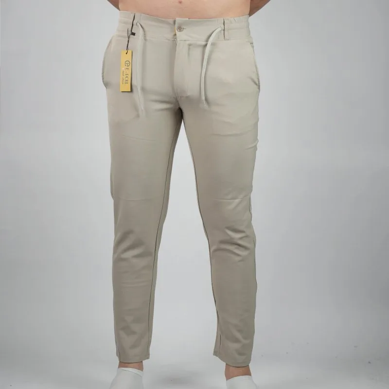 pant beige e poll cotton