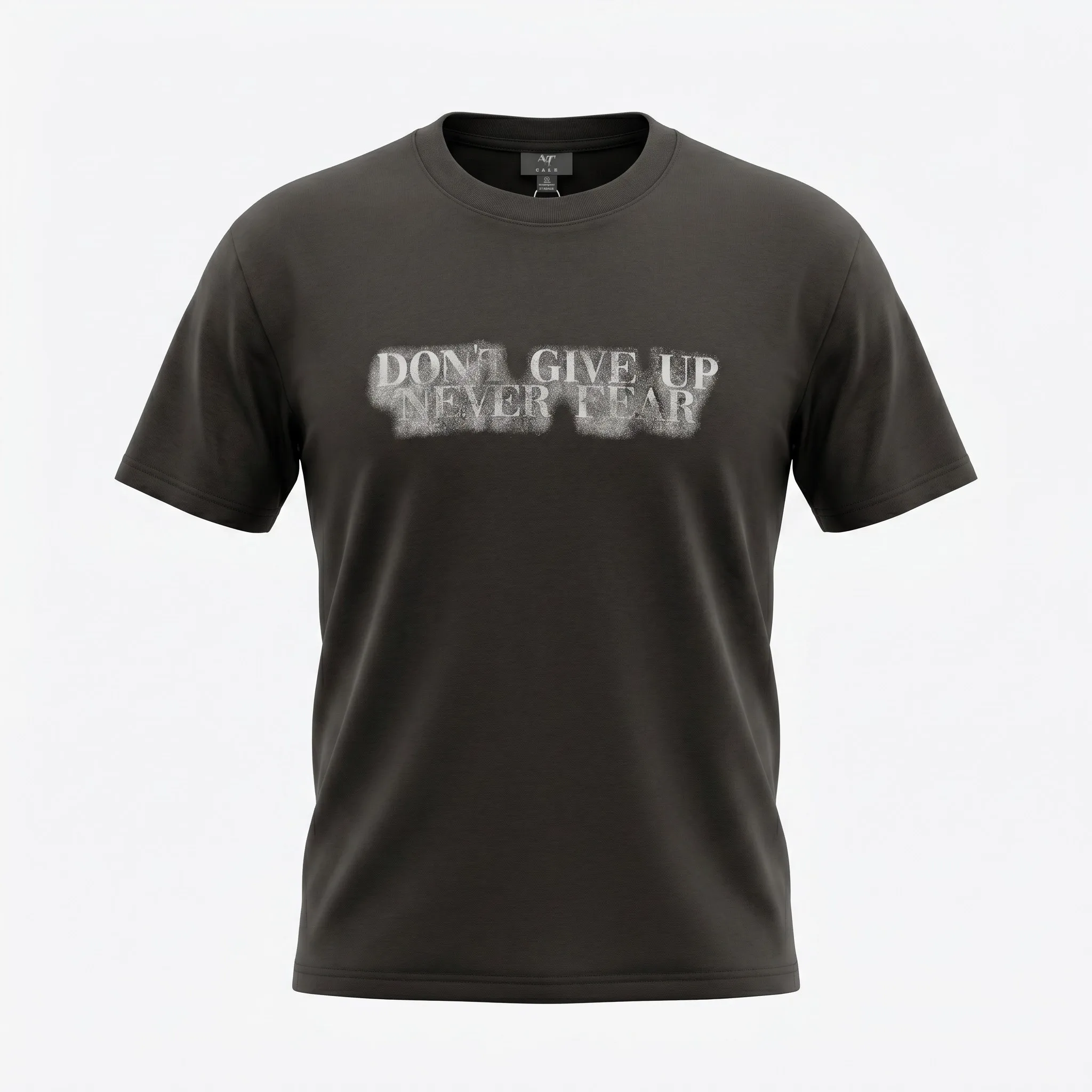 Black T-Shirt Don't Give Up Regular Fit