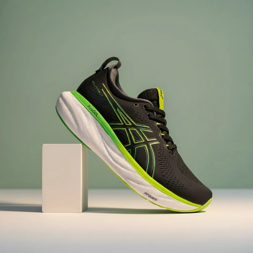 Black Green ASICS