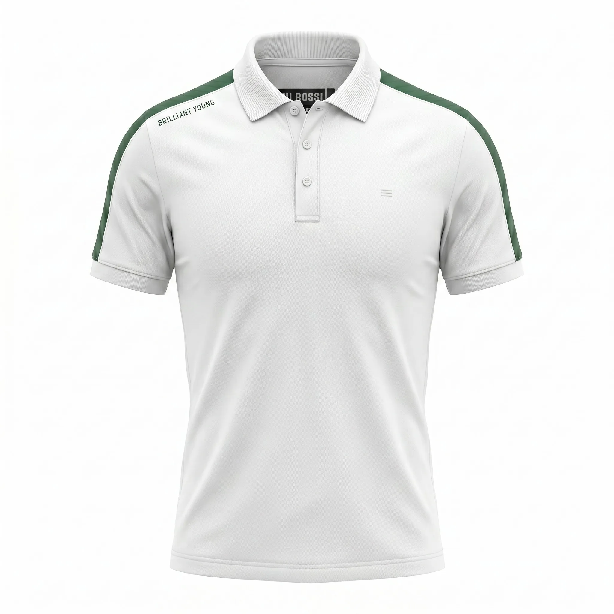 Green Shoulder White Polo Di Rossi