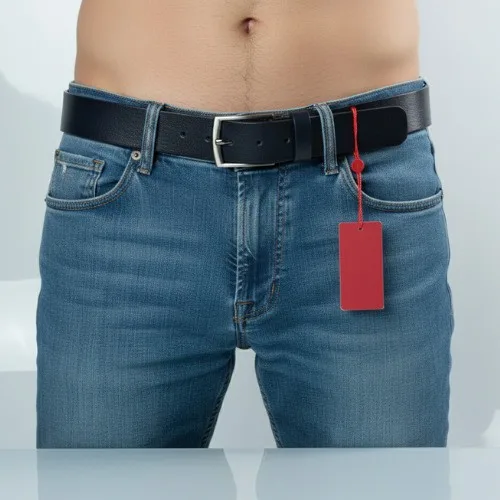 belt navy alpe real leather