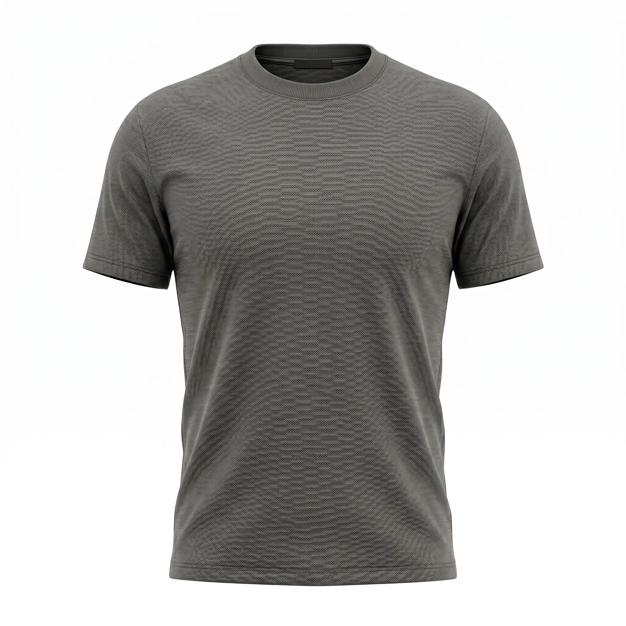 Charcoal Grey Metal Logo Knit T-Shirt